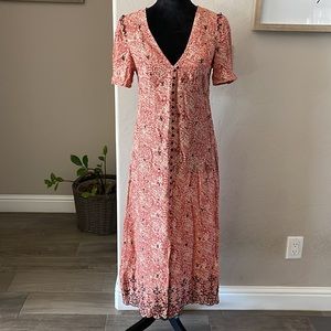 Zara Bohemian Dress with Front Button Detailing